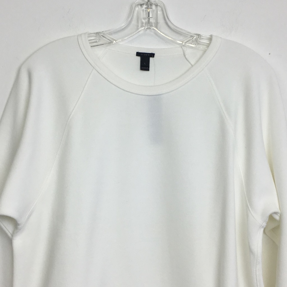 NWT J Crew White Pom Pom Sweatshirt - Picture 4 of 5